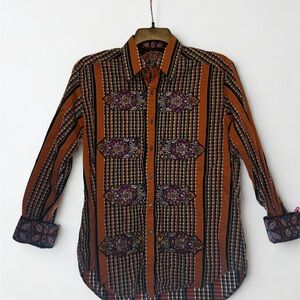 Robert Graham Limited Edition Men's Multicolor Striped Shirt